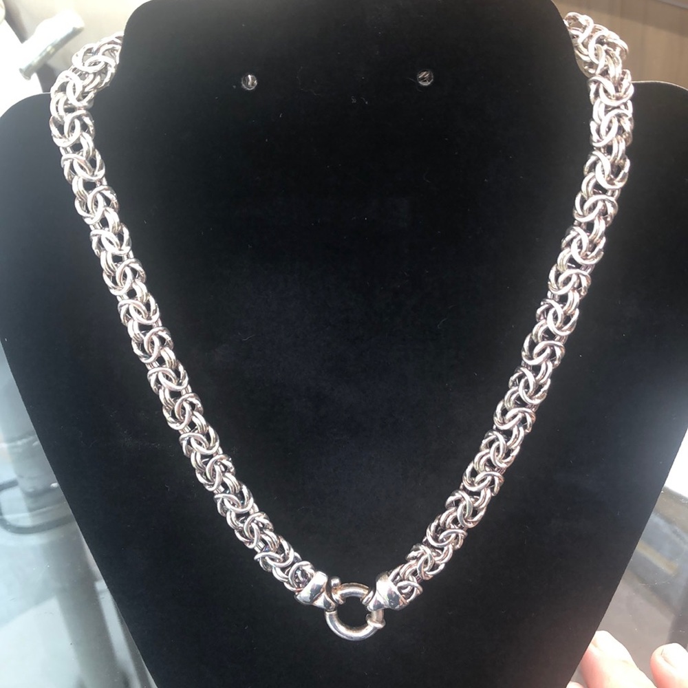 Sterling silver Basketweave necklace
